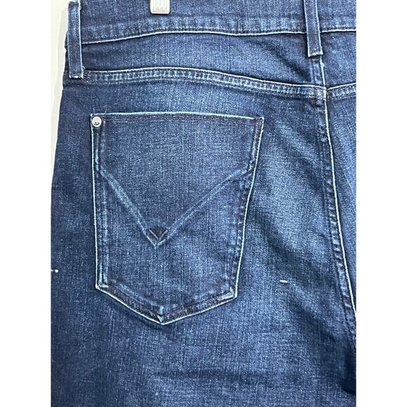 Hudson Jeans 38x35 Blake Slim Straight High Rise Dark Wash Preppy Academia - Picture 7 of 11